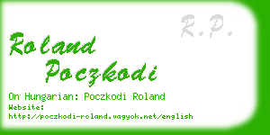 roland poczkodi business card